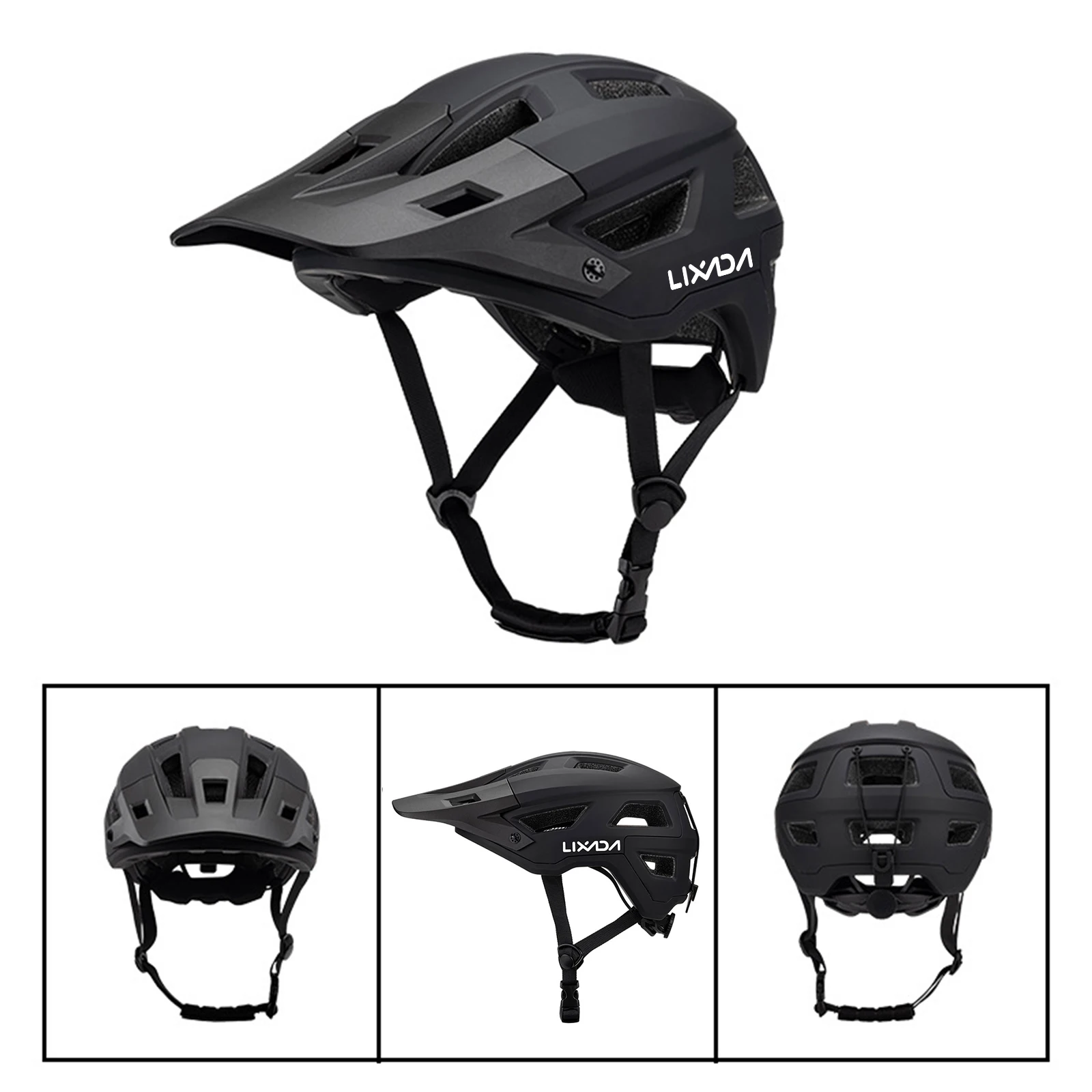 Lixada Fahrradhelm Herren Damen MTB Rennradhelm 55–61 cm verstellbares Zifferblatt abnehmbares Visier Belüftung 14 Belüftungsöffnungen Fahrradhelm – Detail 20