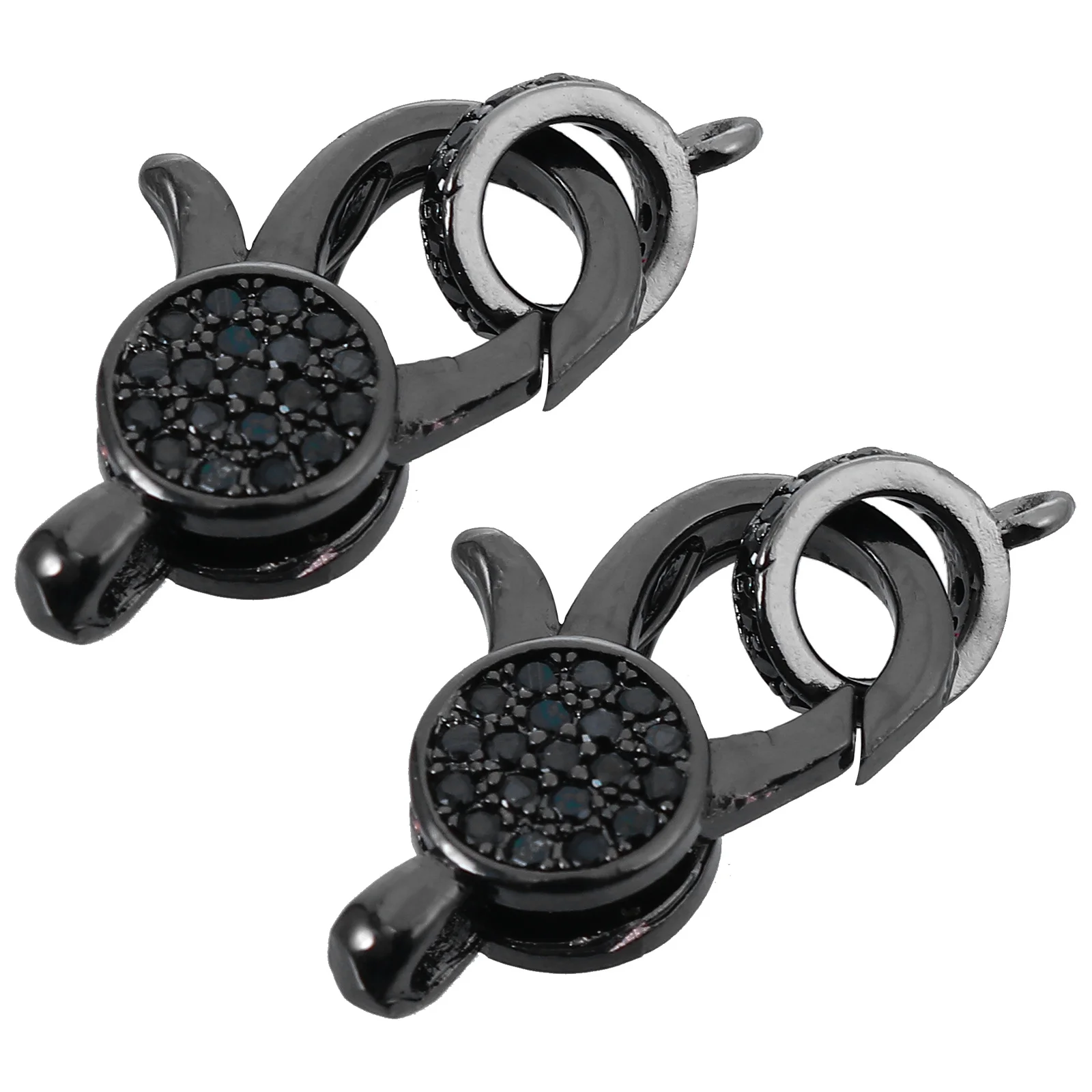 2Pcs Lobster Claw Clasp DIY Jewelry Connectors for Bracelets Necklaces Unique Design Small Space Saving Lobster Claw Clasp