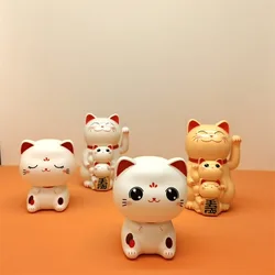 2024 New Solar Powered swing doll Toy Cute Cartoon Cat Shaking Head Doll Auto Interior Dashboard Decor Car Ornament Doll
