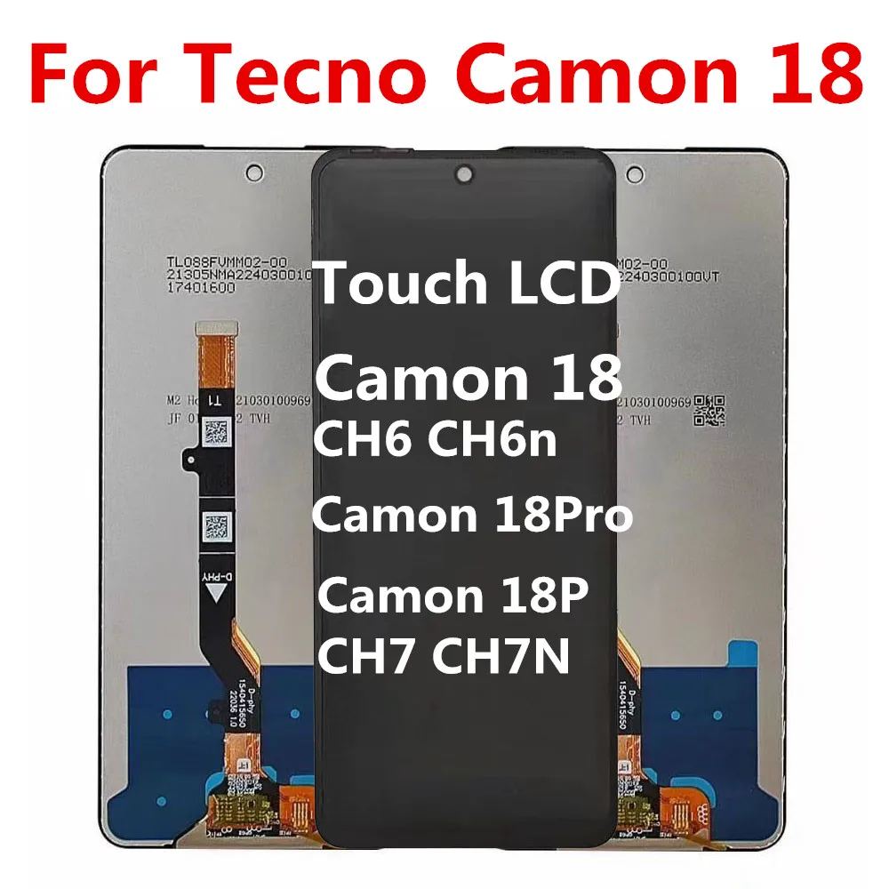 

Original 6.8" For Tecno Camon 18P CH7 LCD Display Touch Screen Digitizer Assembly New For 18 P CH7n Repair Replacement Parts