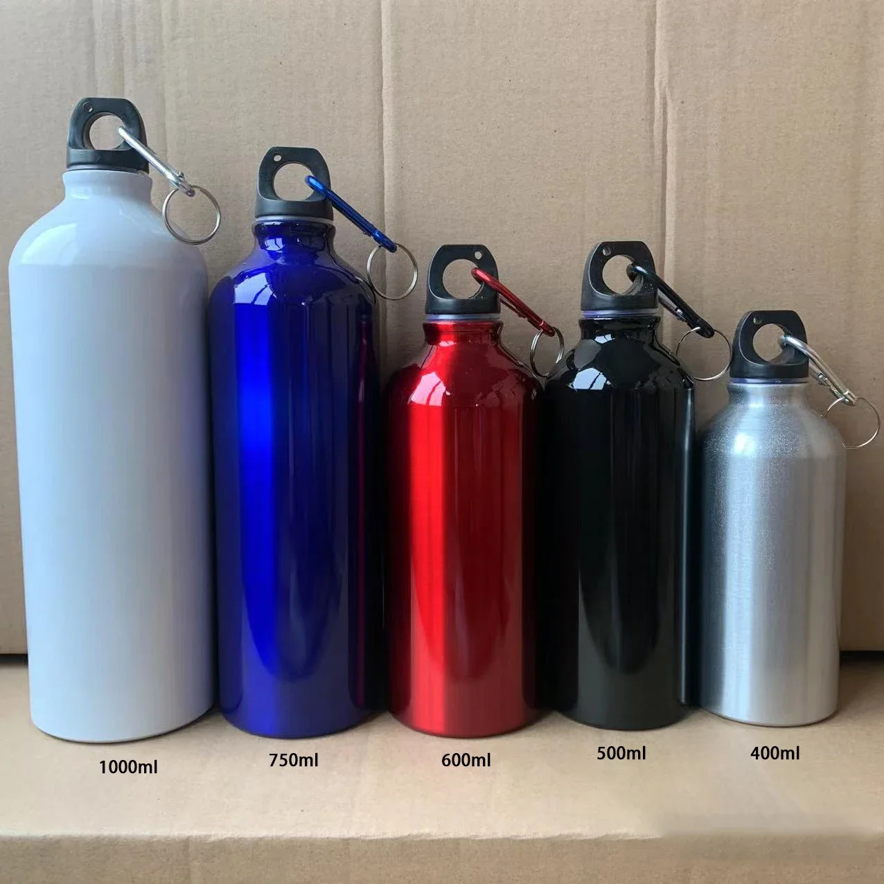 Custom Logo colorful Outdoor Sport Bicycle Bottle Promotional 400ML 500ML 600ML 750ML 1000ML Aluminum Water Bottle