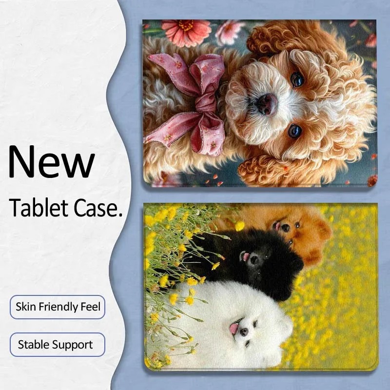 

Dog Flower Cartoon Cute Art For Xiaoxin Lenovo Tab P12 Extreme Legion Y900 Idea Pro GT 12.1 2025 Foldable Tablet Case Gift