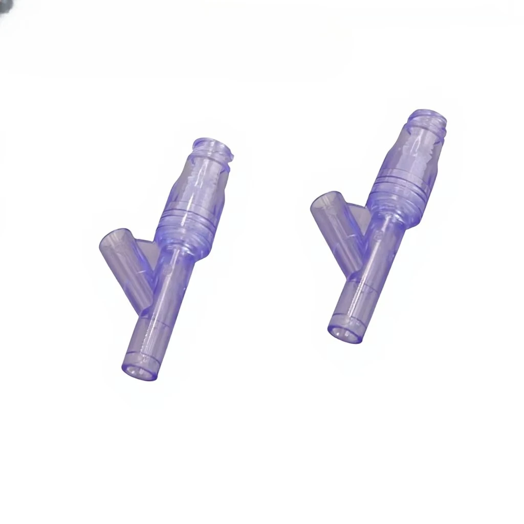 （50pieces）High Voltage Compatible for Brand Medical Device Parts-Needle-Free Valve Y Connector Infusion Adapter Injection