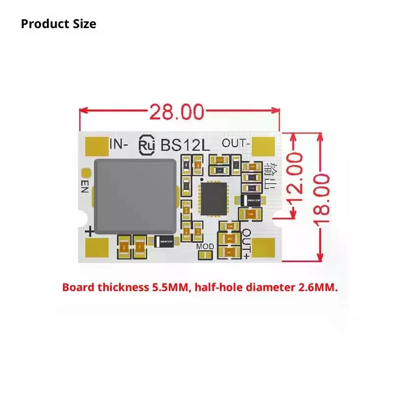 1Pcs 2.7-11V To 5V/12V 10A Mini Step-Up Board DC-DC Boost Converter Module With Short Circuit Protection For Electronic Device