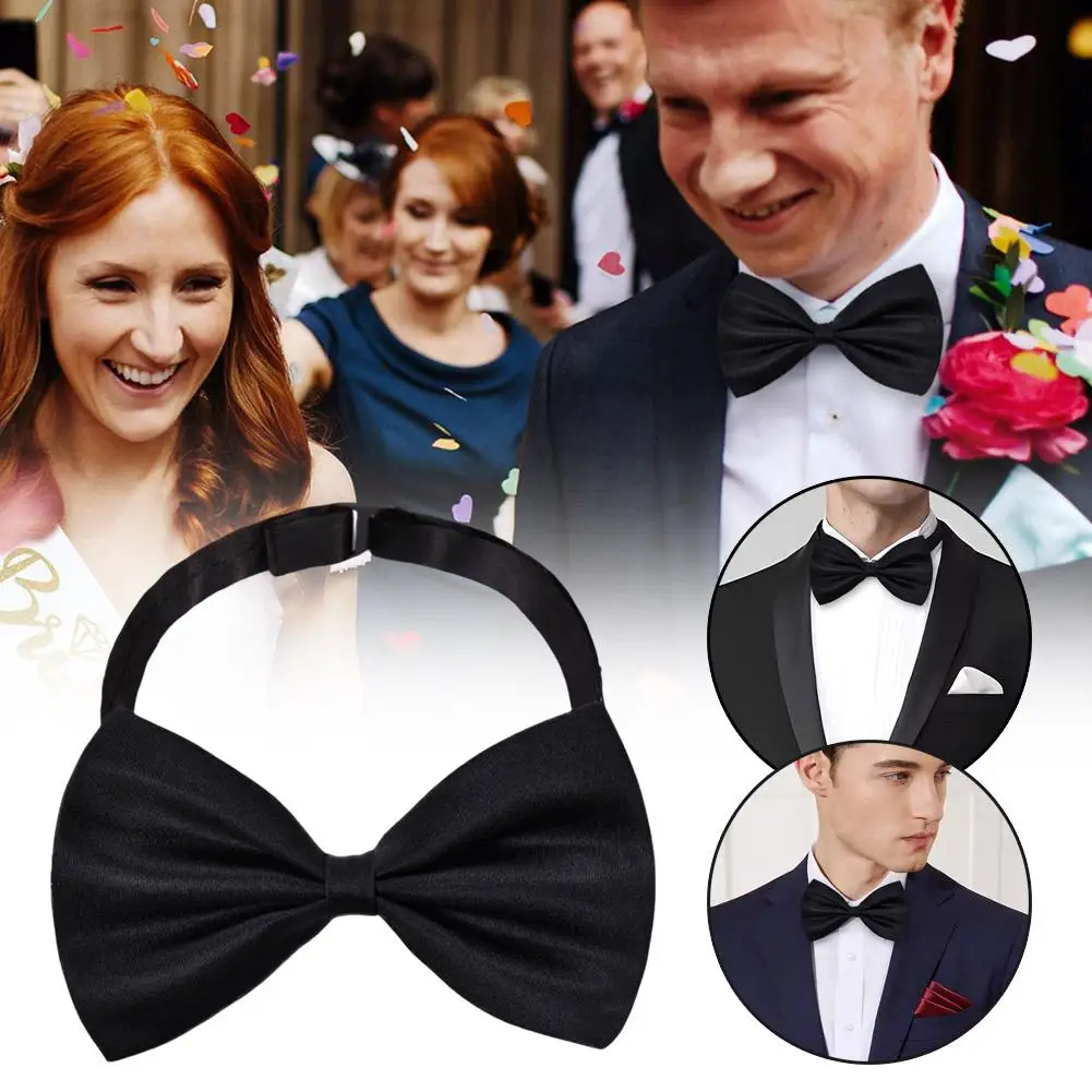 Bow Ties For Men Best Man And Groom's Wedding Tie Adjustable Classic Tie Bowtie Wedding Bowtie Business Gift