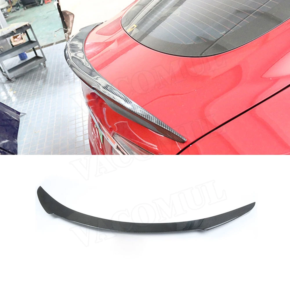 

VACOMUL Carbon Fiber Rear Spoiler Boot Duck Wings for Tesla Model S Sedan 60 70 75 85 90 D P85D P90D P100D 2012-2019 Car Styling