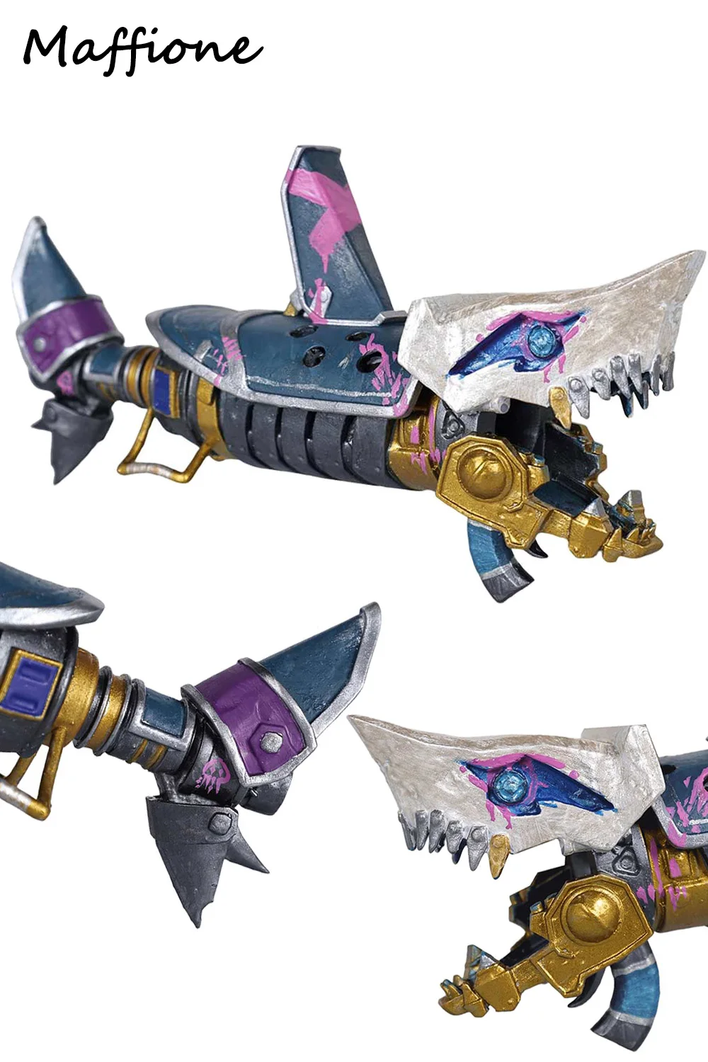 Arcane Jinx Cosplay Cannon Weapon Fantasia Shark Ornament Game LOL Disguise 3D Printed Chomper Shark Weapons Artware Halloween