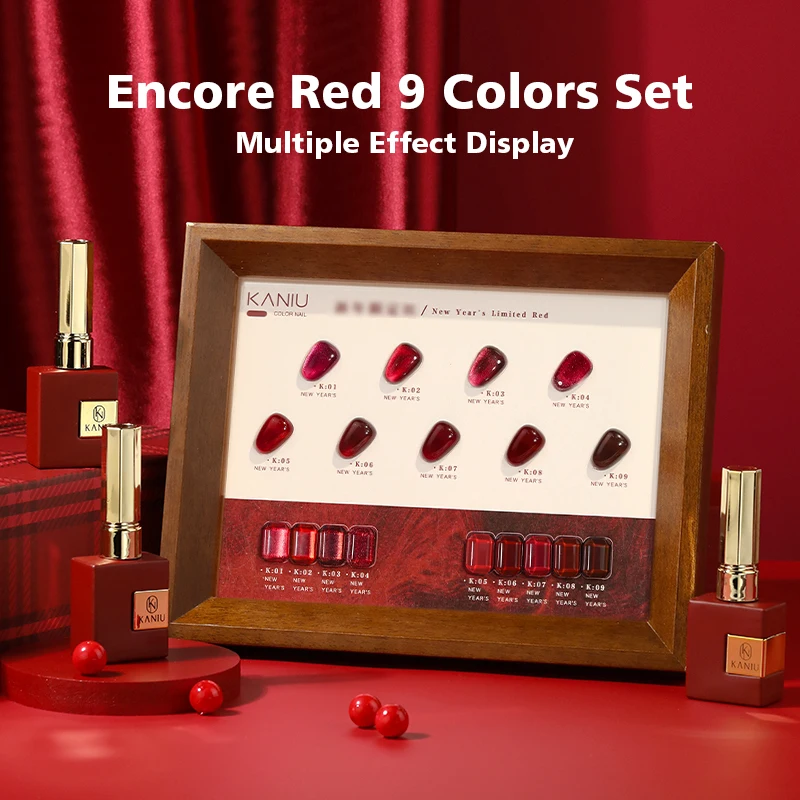 Kaniu 9 قطعة المغناطيسي القط العين هلام مسمار مجموعة طلاء الأظافر لامعة كريستال القط العين هلام شبه دائم نقع قبالة الأشعة فوق البنفسجية هلام عدة مسمار الفن مانيكير