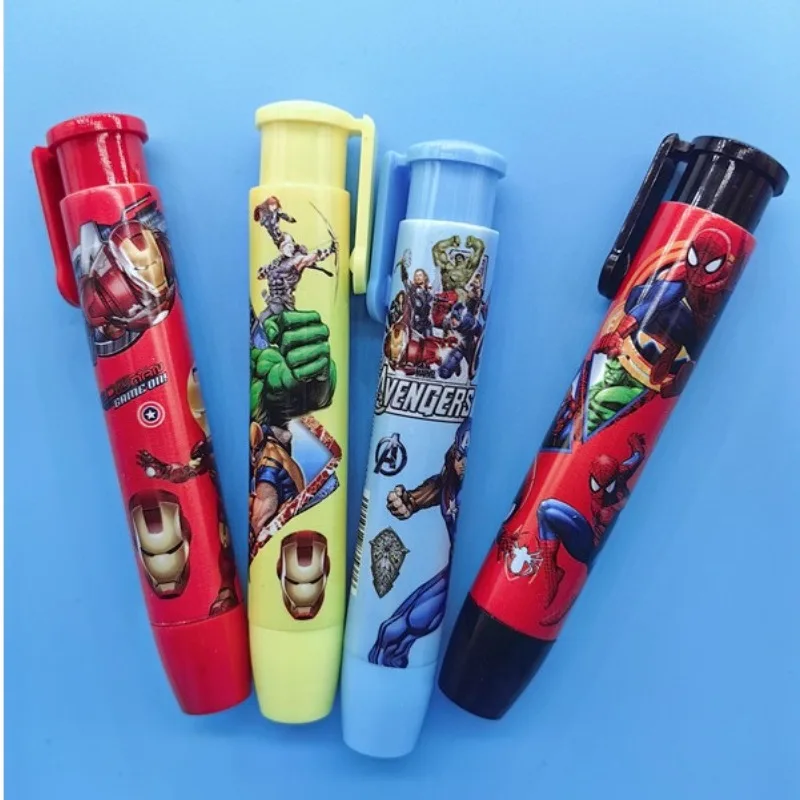 

Marvel The Avengers Pushable Eraser Anime Figures Iron Man Spider-Man Captain America Cartoon Stationery Children Birthday Gifts