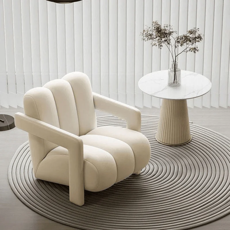 

custom. [Style Aesthetic] Boutique Balcony Single Table and Chair Rest Area Sofa Light Luxury Simple Reception Beaut