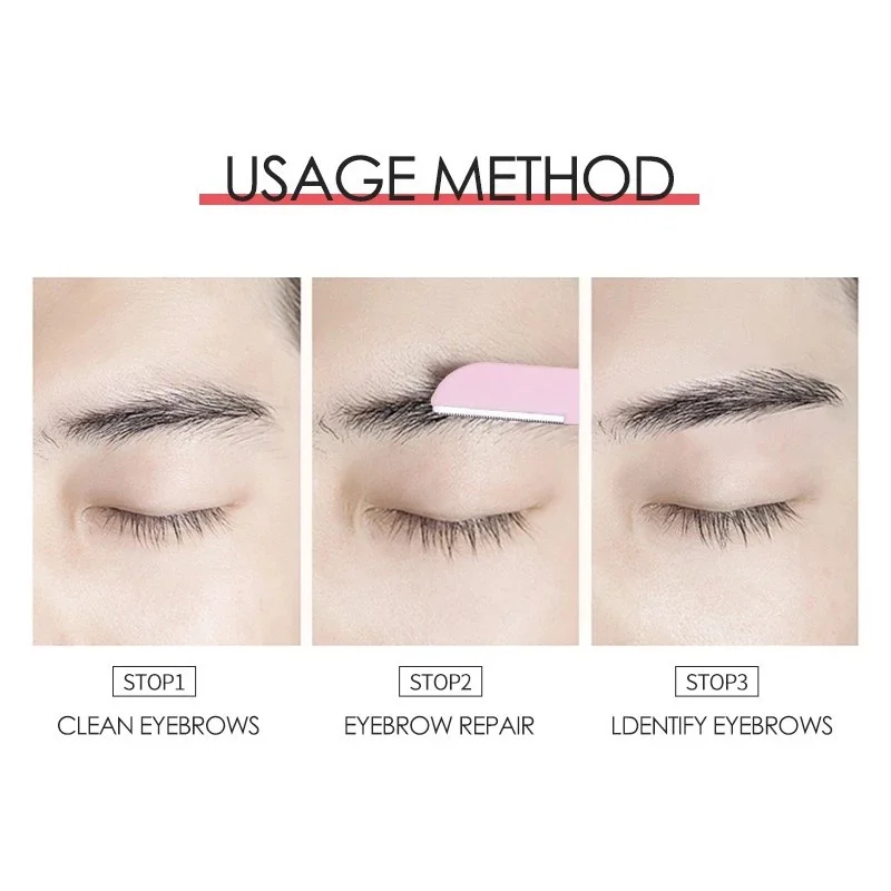 1/3/5pcs Portable Folding Eyebrow Trimmer Stainless Steel Blade Facial Hair Remover for Eyebrow Armpit Compact Makeup Tools