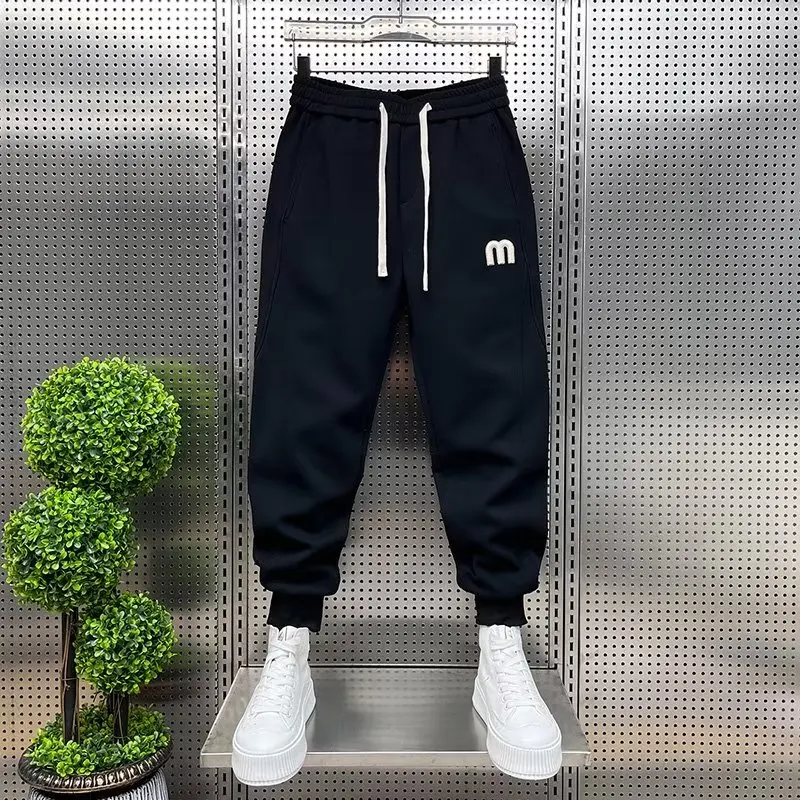 M Men\'s Joggers Casual Pants Korean Sweatpants Workout Running Gym Fitness Green Sports Trousers Men Clothing Letter Embroidery