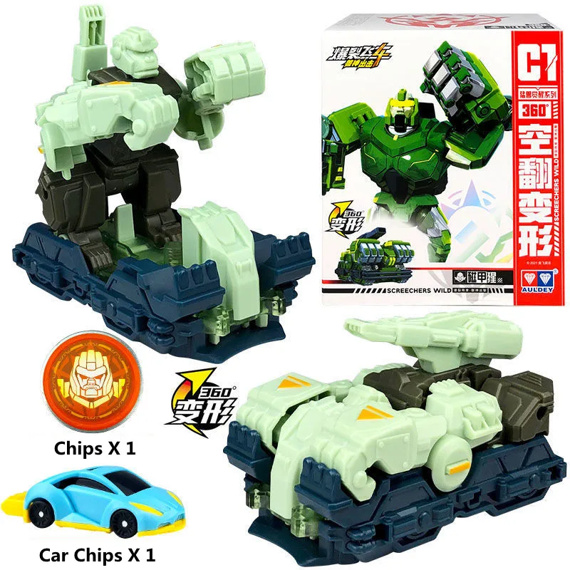 Burst Speed Season 4 Beast Attack Screecheres Wild 720° Flips Transformation Robot Car Action Figure Kids Toy For Children Gifts