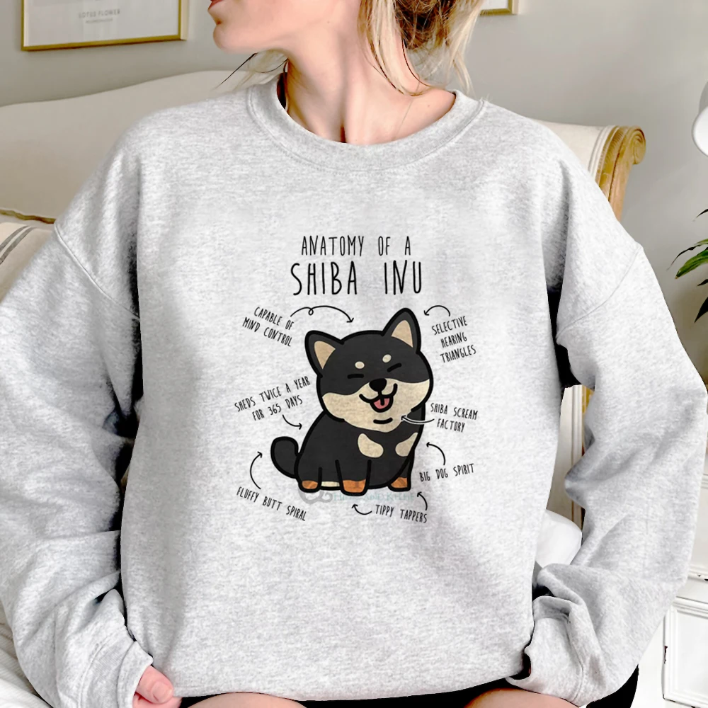 

Shiba Inu hoodies women long sleeve top aesthetic Korean style Fleece pulls sweater women aesthetic Hood