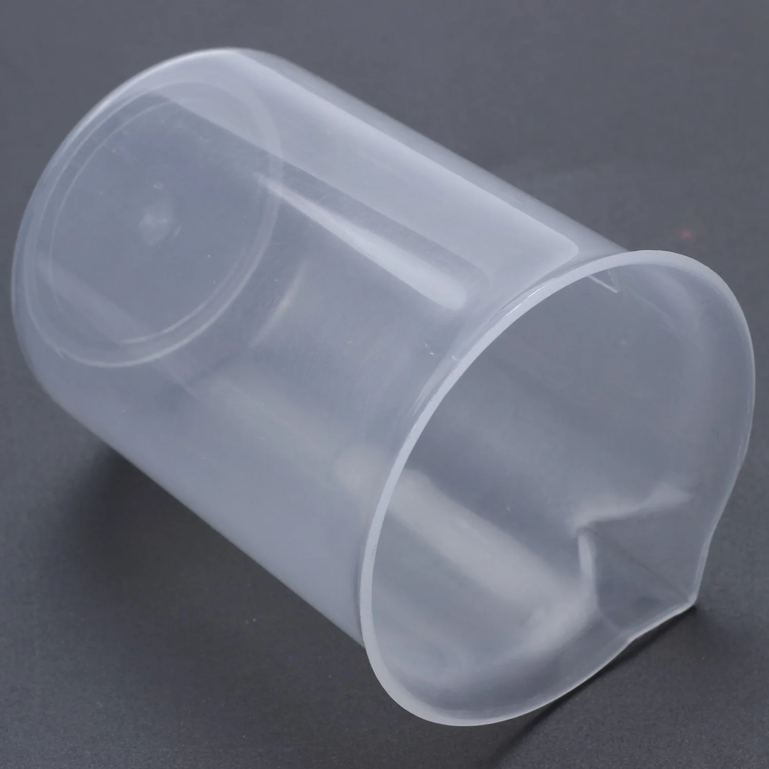 Essential 50mL Graduated Beaker Clear Plastic Measuring Cup for Lab 2 Pcs