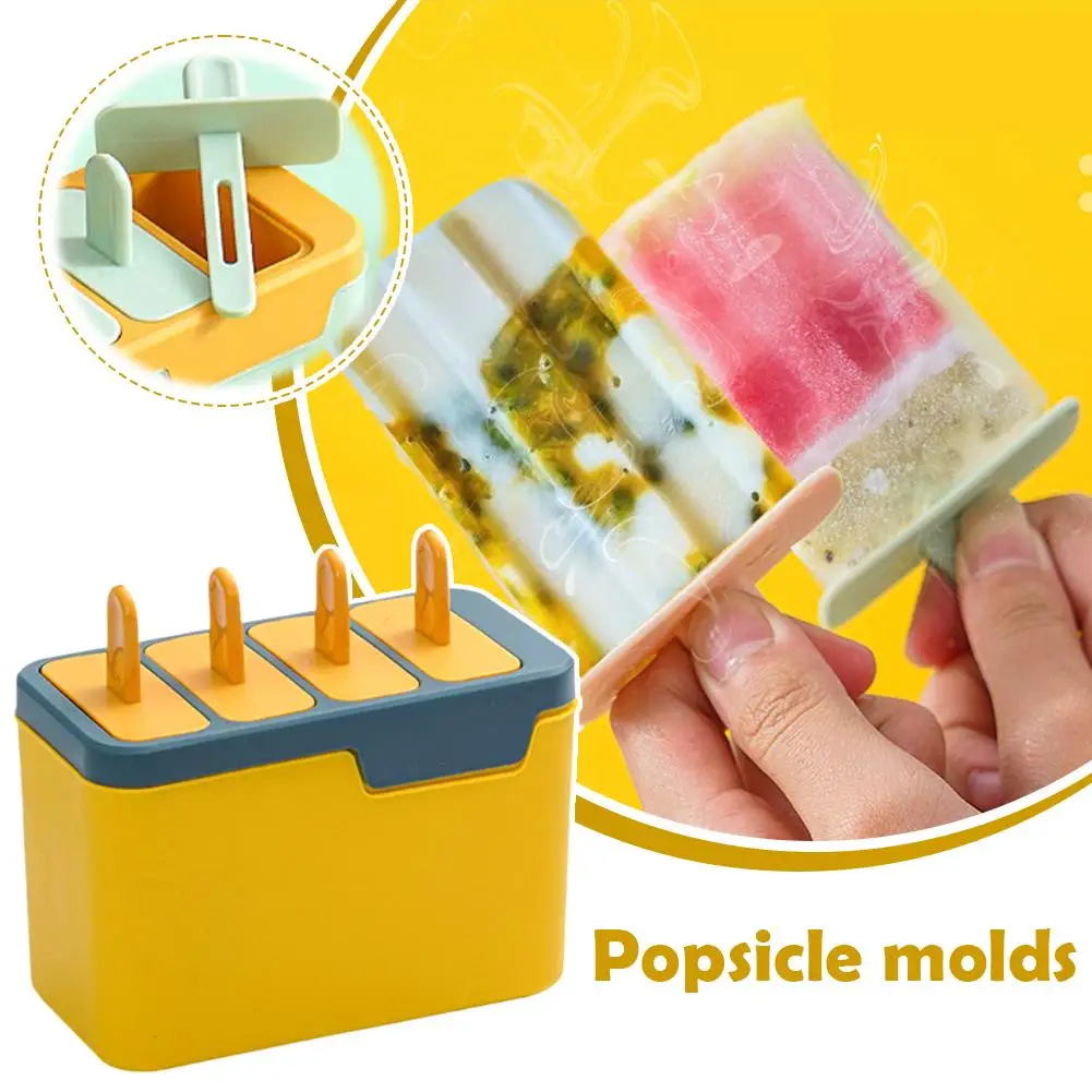 Popsicle/Sorbet Mold Popsicle Making Frozen Ice Box Reusable BPA-Free Popsicle Maker for Homemade Frozen Treats Sorbet & Yogurt