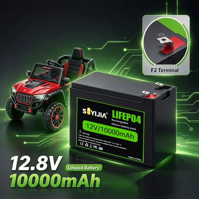 Batterie LiFePO4 12V 10ah BMS Intégré Plus De 3000 Cycles, Pour Solaire, UPS, Détecteur De Poisson, RV Dynamo, Bateau, Extérieur