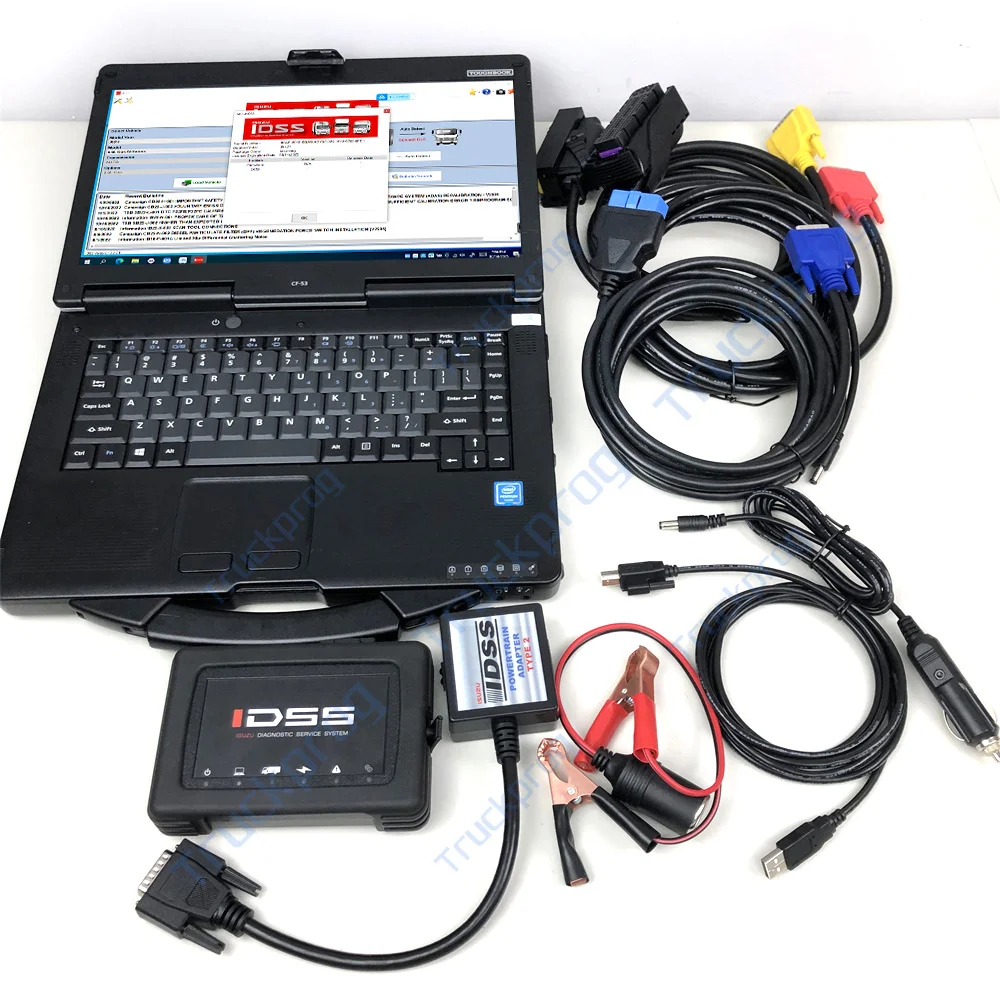 Adaptor sistem servis diagnostik Isuzu CF53 laptop 2025 TIPE 2 E-idss G-idss untuk truk, excavator, alat diagnosa program pengemudi