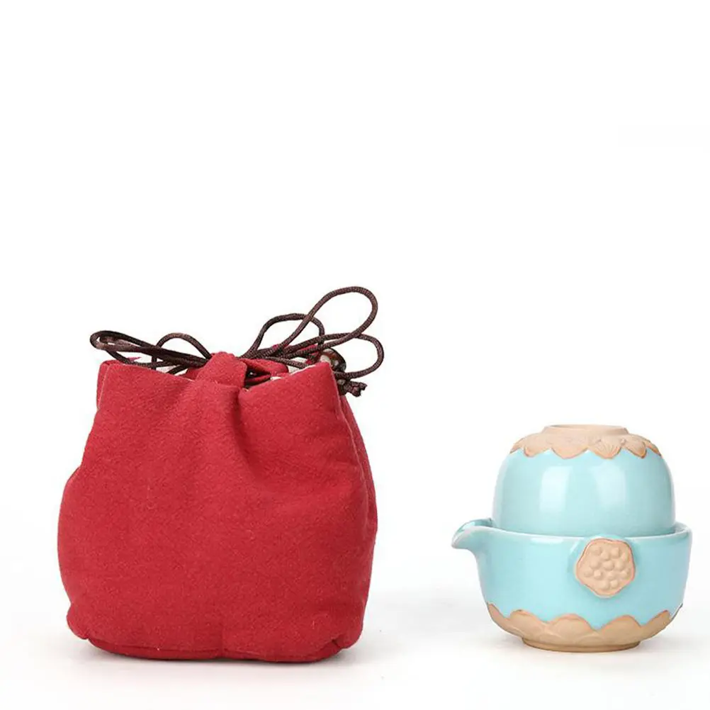 

Tea Cups Storage Bag Portable Travel Cotton Linen Teaware ganizer Pouch For Teapot Cup jewelries sundries Toys Compact