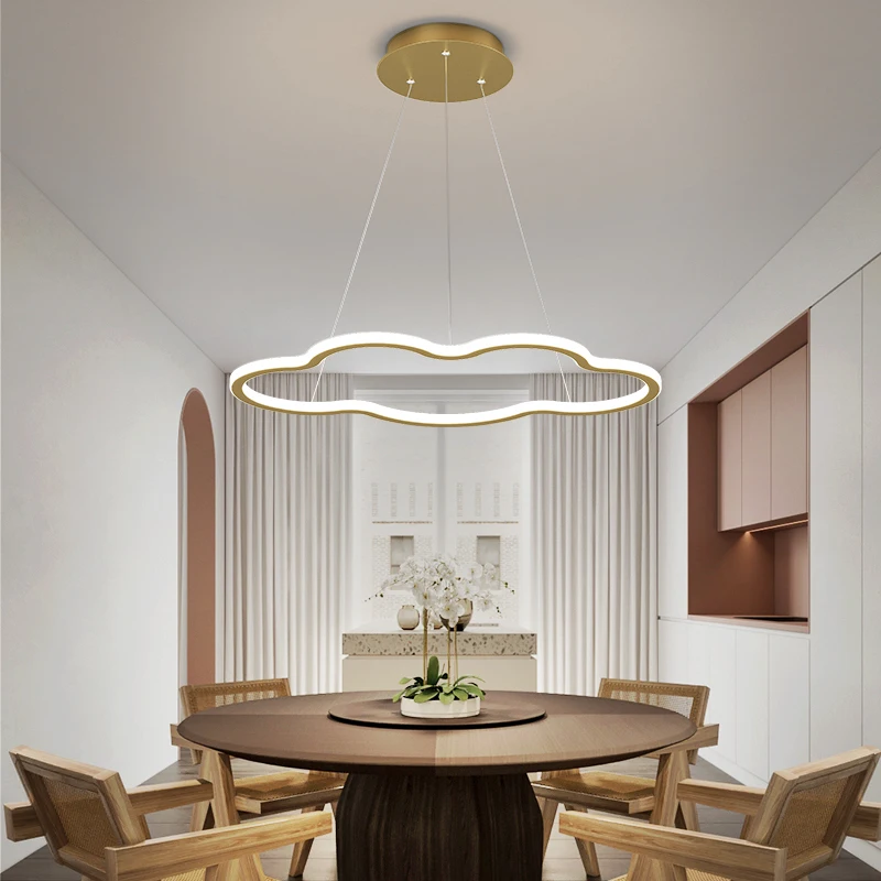 Nordic Chandelier Pendant Lamps Living Room Dining Room Study Simple Line Lights Hotel Bar Lighting Creativity Clover Restaurant