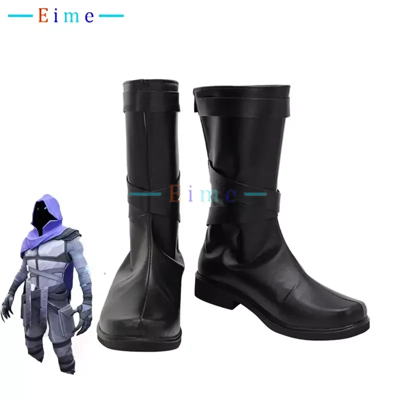 

Omen Cosplay Shoes Game Valorant Cosplay Props PU Leather Shoes Halloween Carnival Boots Custom Made