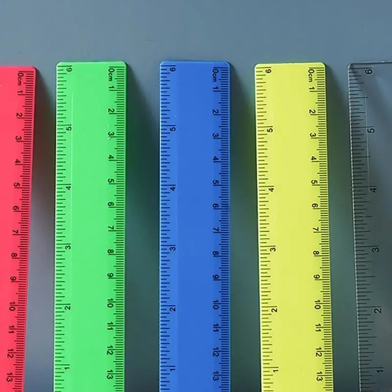 Y5JB 4PCS Geometrisches Herrscher Schulbüro Herrscher für Lehrer Klarer Herrscher plastischer Zerschmückungssicherer Herrscher