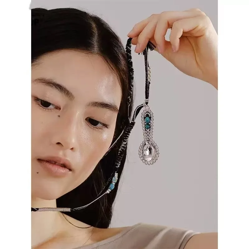 

Jenny&dave Jewelry Necklace Necklaces For Women Turquoise Spoon Woven Rope Necklace Woven