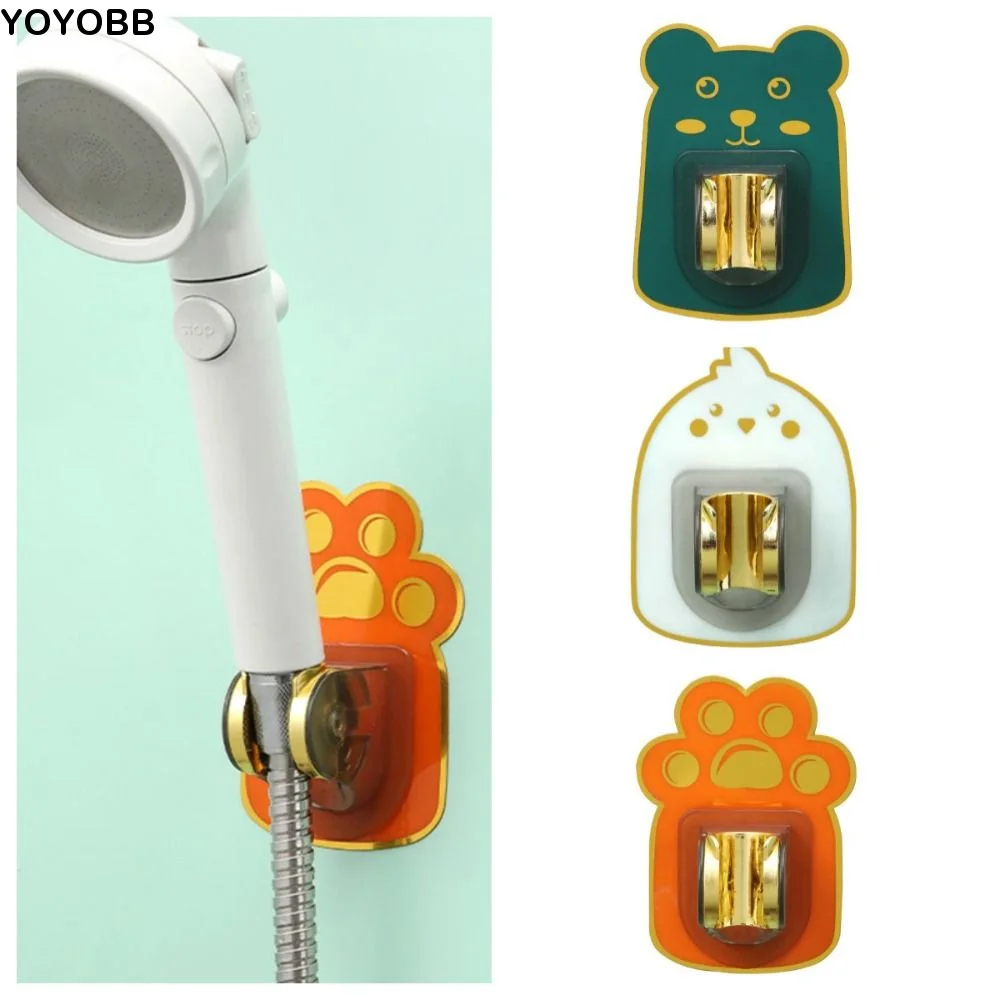 Multi-Purpose Base Shower Bracket Wall Mounted Punch-Free Shower Head Holder Self-adhesive Waterproof Showerhead Stand Bathroom