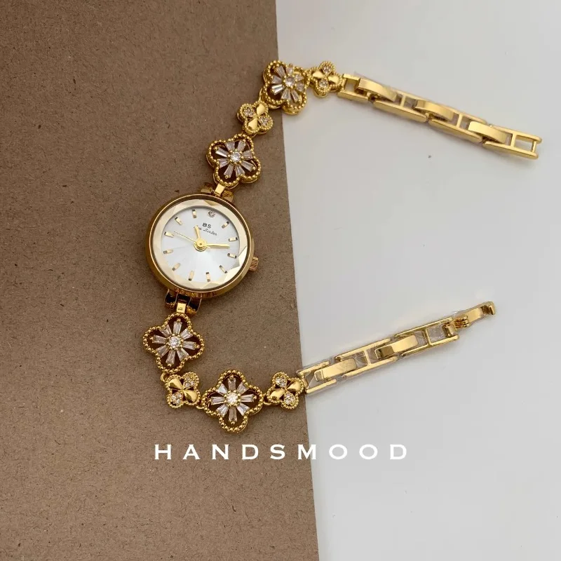 

New Luxury Ladies Watch Gold Silver Small Bracelet Quartz Wristwatches 2024 Fashion Woman Watch Wrist Gift For Girlfriend