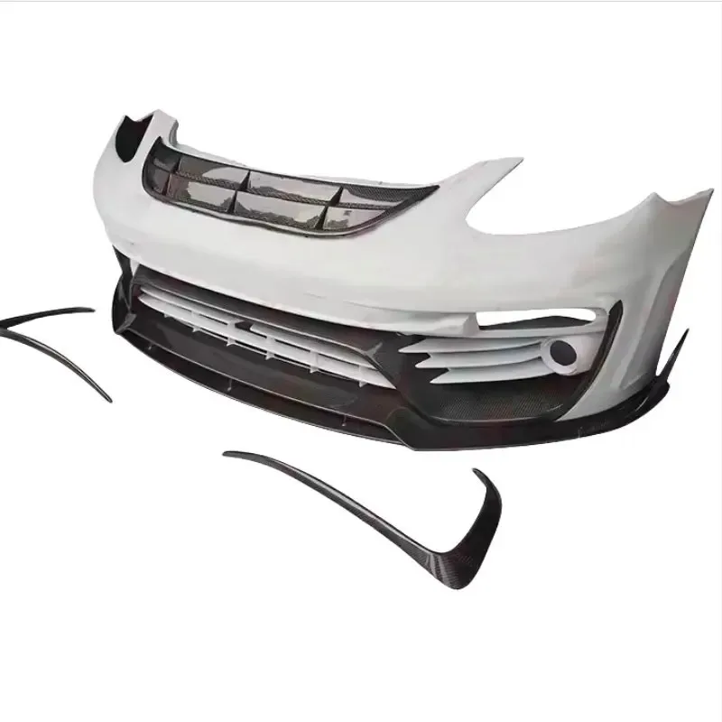 New for Porsche 971 for Panamera Car Front Lip Full Refit Set Including Front Bumper Durable Carbon Fiber Material