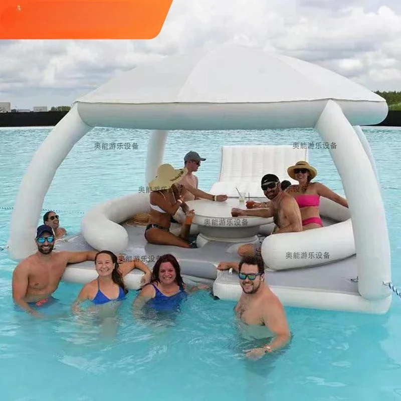 Yacht inflatable water float awning inflatable sofa bar tent sea docking