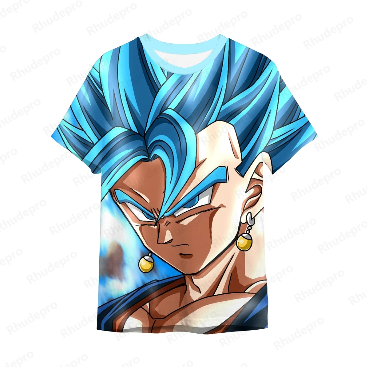 T-shirt à Manches Courtes pour Homme et Fille, Streetwear, Goku, Vegeta, Anime Japonais, Gym, Tenue Amusante, Impression 3D