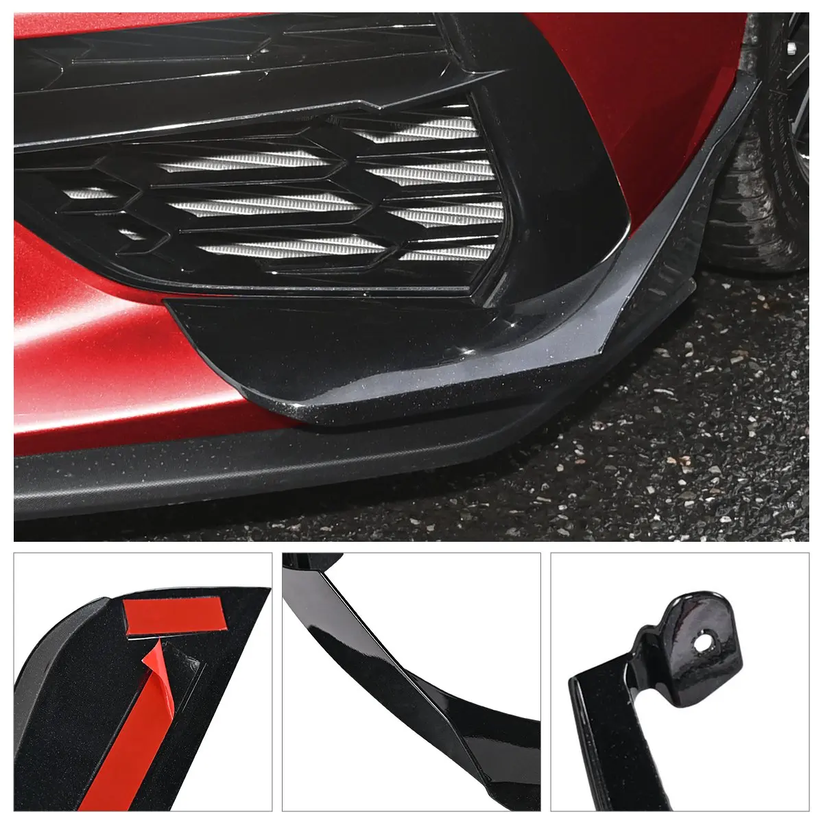 

Боковой бампер автомобиля, вентиляционное отверстие, накладка для Corvette C8 Coupe, кабриолет HTC Stingray Canards 2020 2021 2022 2023 2024