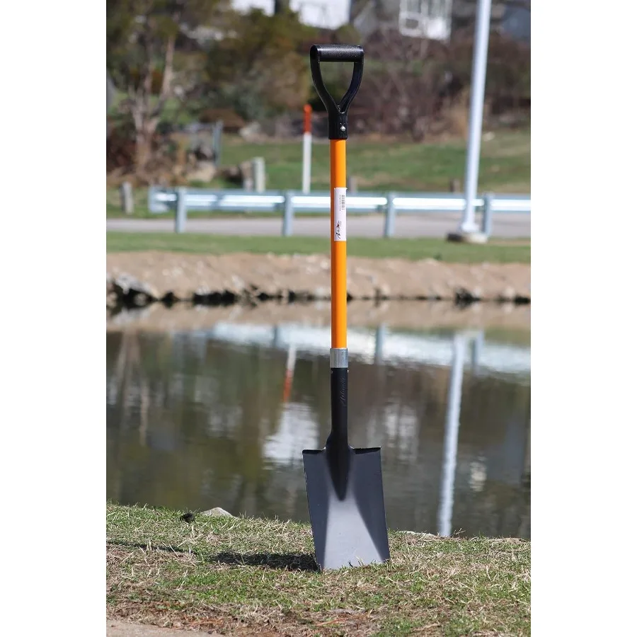 مجرفة أشمان بأسمائها الحقيقية مكونة من قطعتين بمقبض على شكل حرف D بطول 41 بوصة مثالية لصيانة وصيانة العشب ومشاريع البناء Eac #3