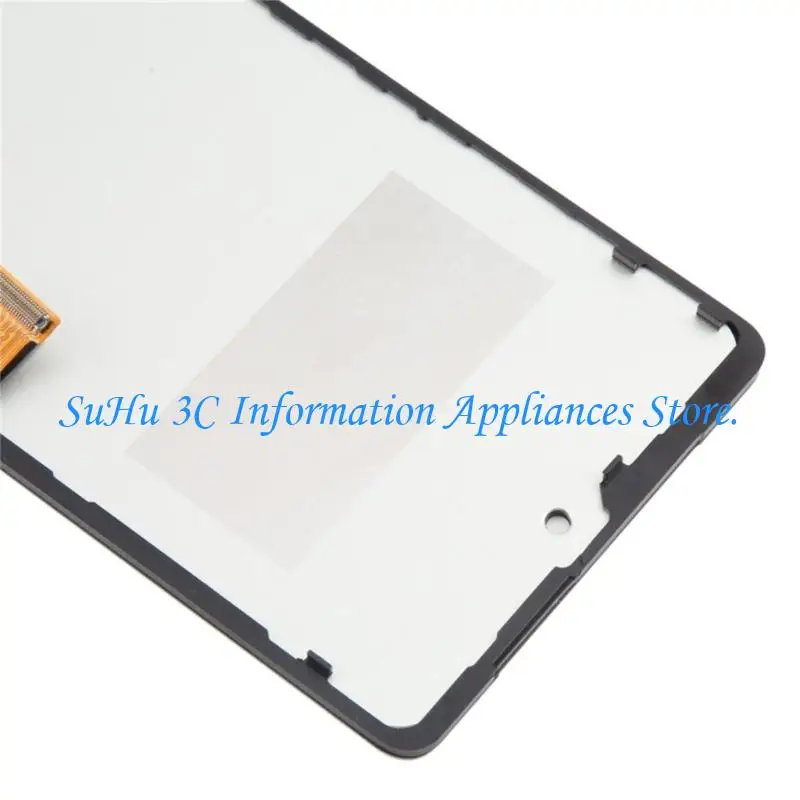 LCD Front Panel Replacement for Phone Repair Tasks, Black Display Assembly with Ribbon Cable and Camera Opening for Workshop