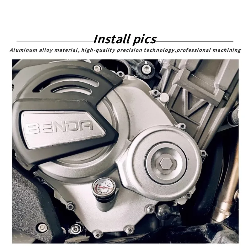 FOR Upgrade & Modification for Benda LFC700: Magnetic Oil Drain Screw, Temperature-Sensing Oil Plug, Transparent Clutch Cover