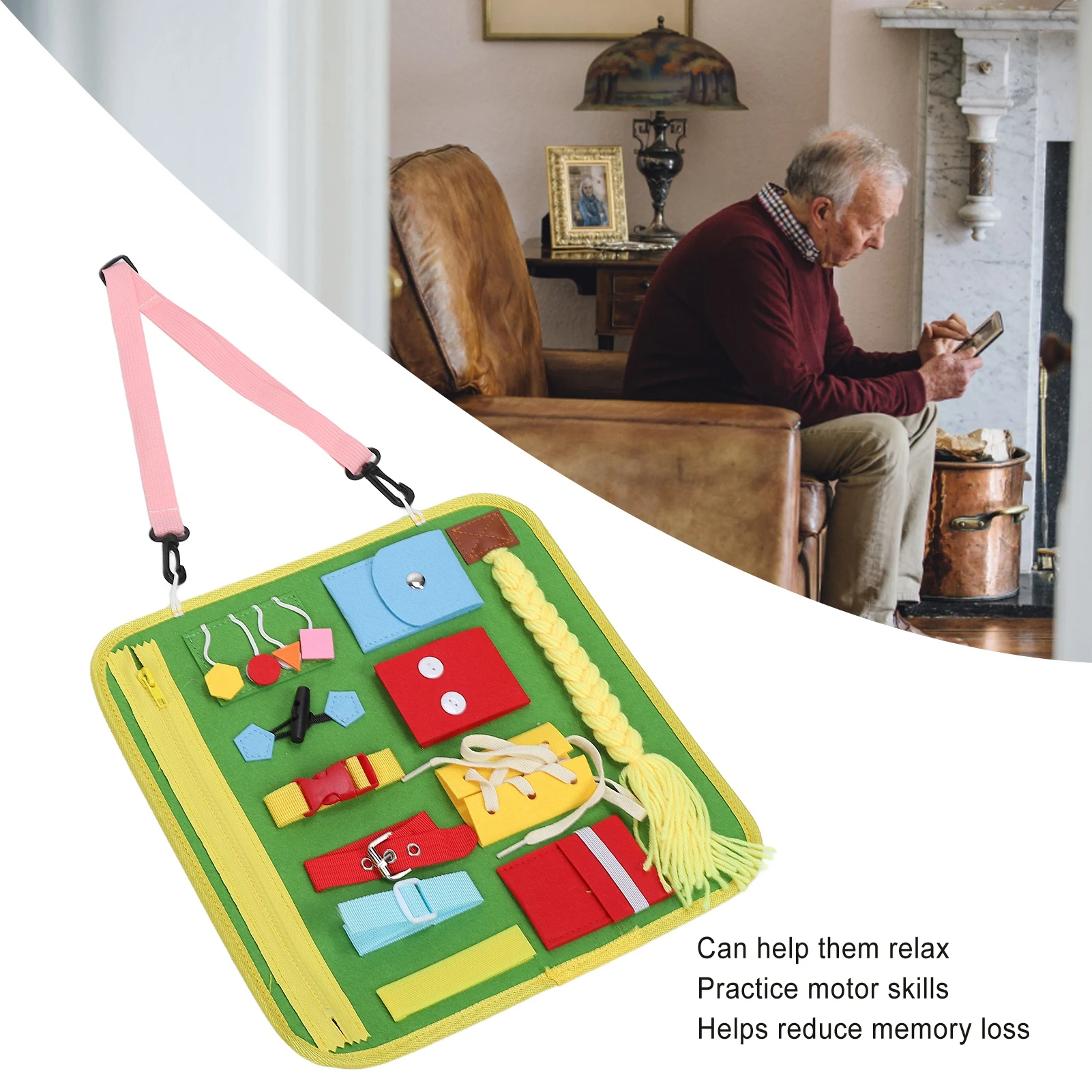 Almohadilla sensorial para personas mayores que alivian la ansiedad, manta sensorial interesante para la obesidad, reduce la pérdida de memoria, autismo y personas mayores