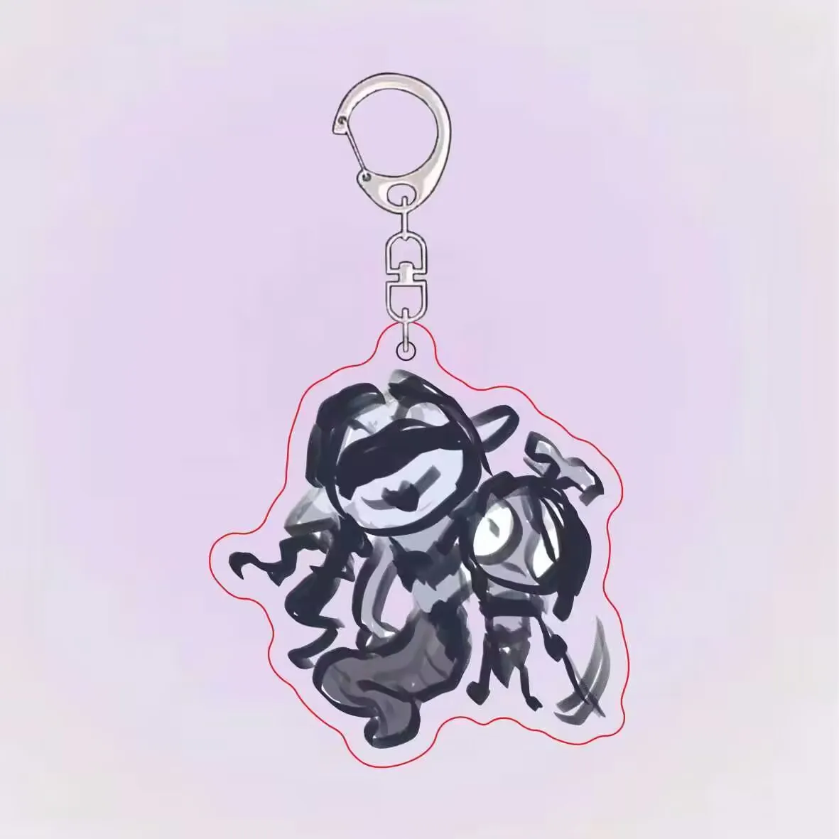 "الهوية V" الصورة الرمزية الصغيرة اللطيفة، سلسلة مفاتيح "المتقالة، السجين" الكرتونية المضحكة، حقيبة صغيرة ذات مظهر عالٍ