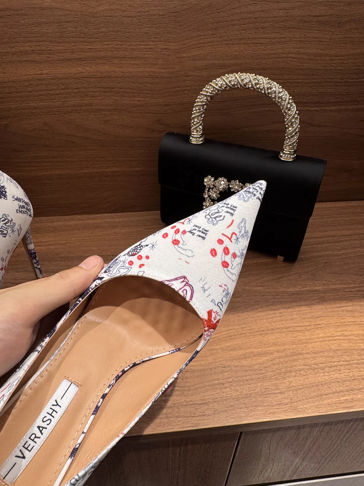 New women's white sole ink wash shallow mouth slim heel 12cm high heels fashionable and versatile commuting party single shoes - view 6