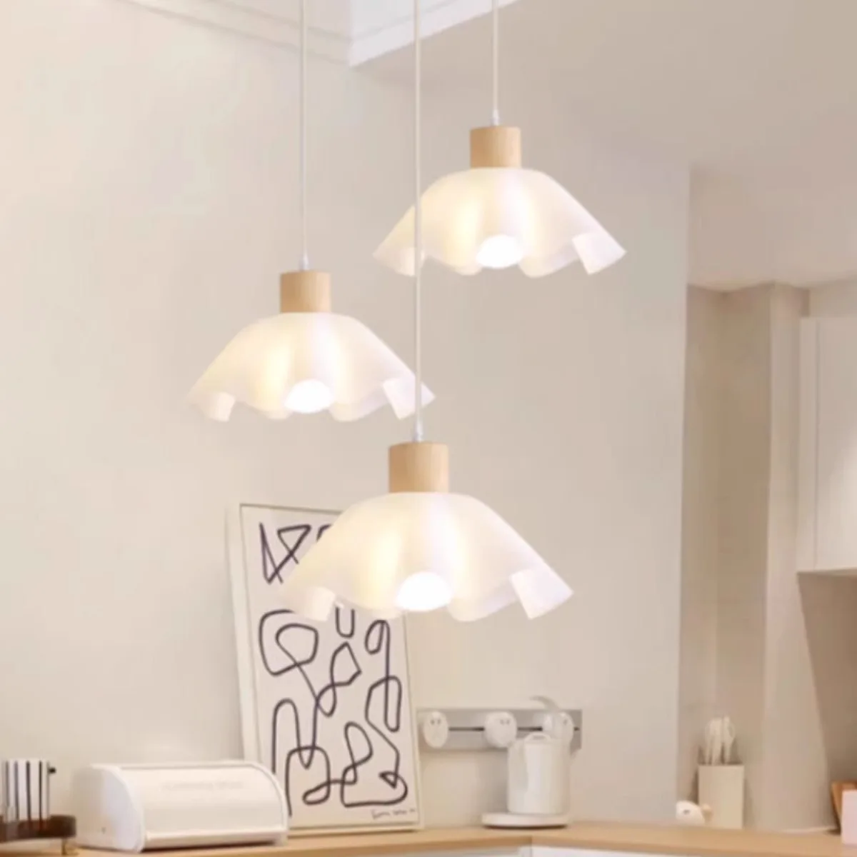 Modern French Cozy Ceiling Lamp, Minimalist Chandelier for Bedroom, Dining Room, Bar, Elegant Home Decor