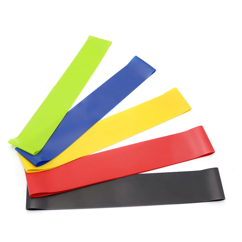 5 - Piece Fitness Pull-Up Resistance Loop Band Set Gym Accessory Print Elastic Loop Bands for Strength Training