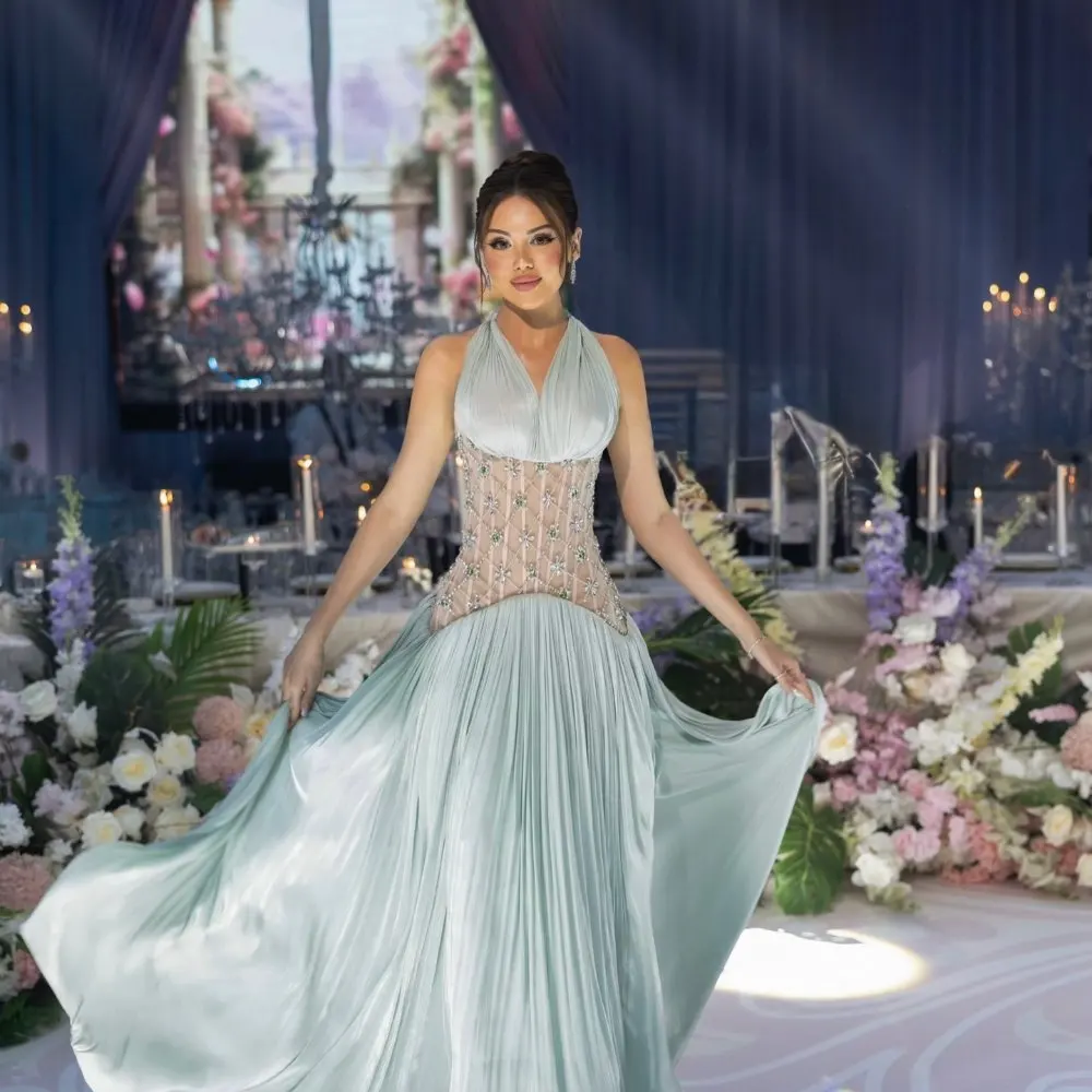 Elegant Halter‑Neck… - image