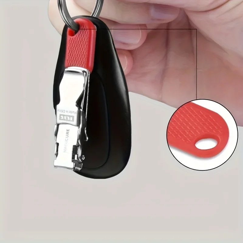 Stainless Steel Portable Folding Nail Clippers with Keychain - Convenient Pedicure Tool for On-the-Go Grooming image 6