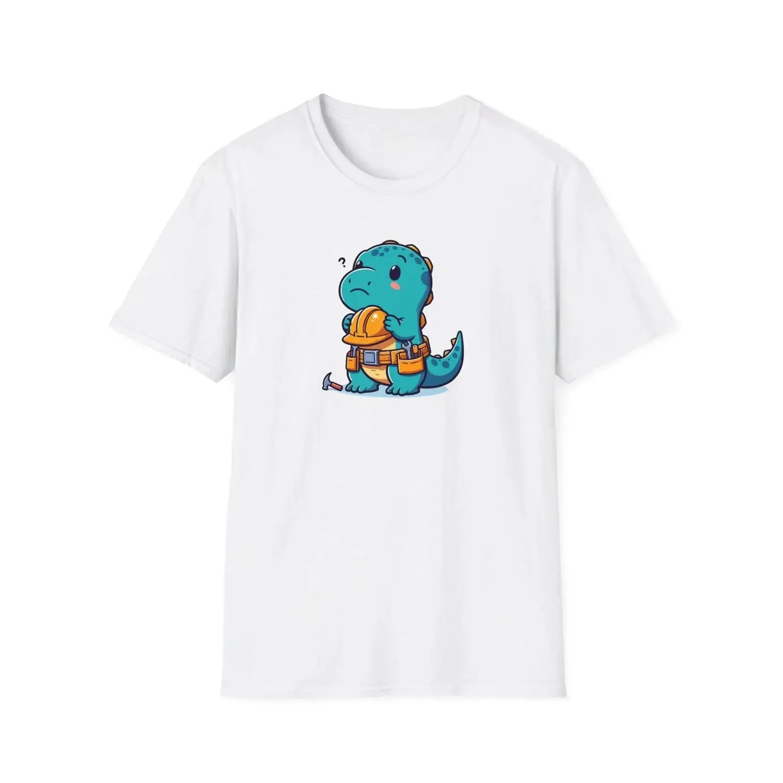 The T rex Struggle Is Real Hard Hat Dinosaur Softstyle Shirt vintage Washed Unisex Casual Stretched designer clothes Versatile