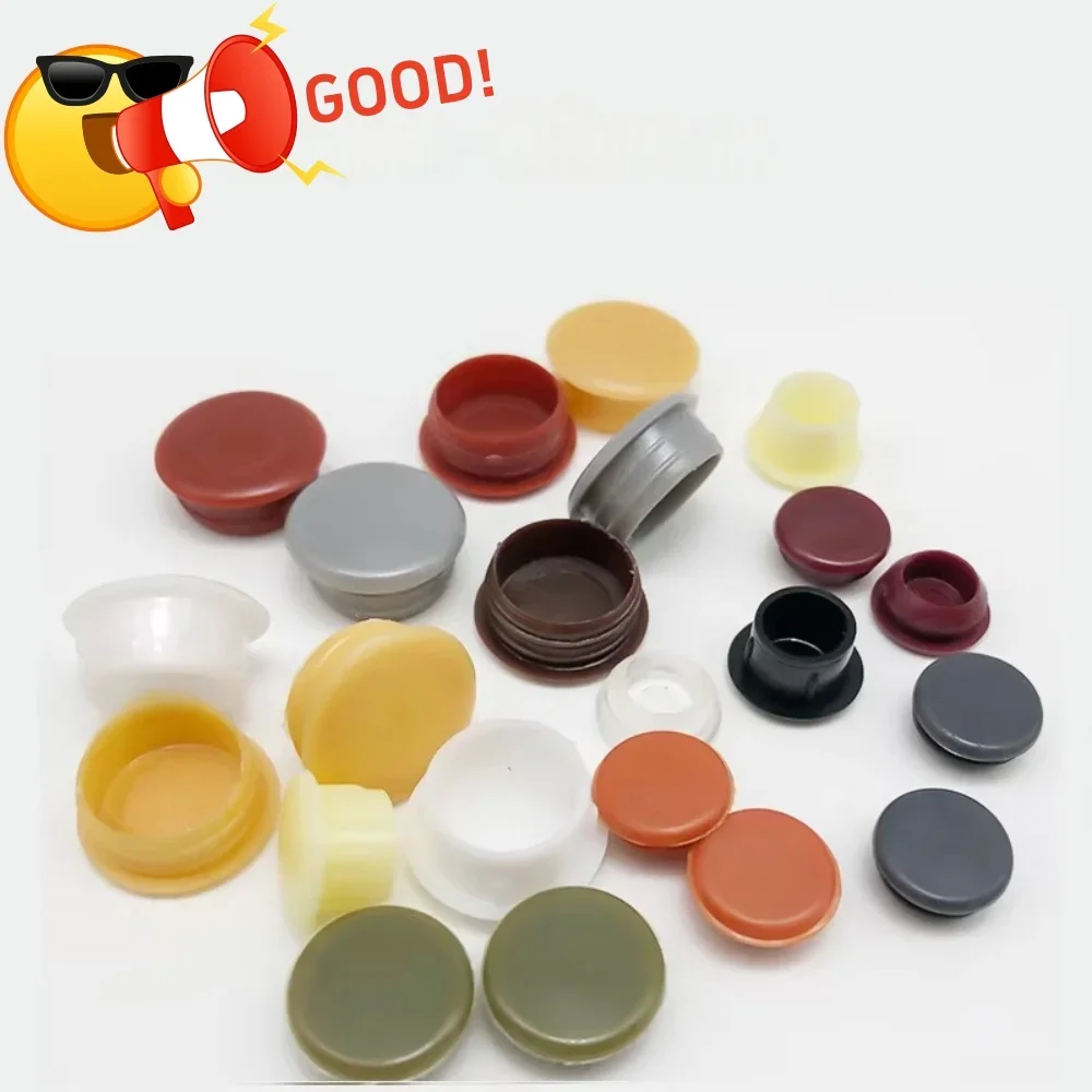 100/50/20/10pcs Trim Covers Door And Window Security Door Plugging Colour Round Plastic Cover Furniture Panel Hole Plug Screw
