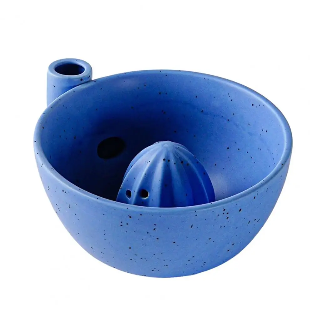 Squeezer Tool Ceramic Berry Washing Bowl with Citrus Juicer Reamer Fruit Juice Extraction Tool for Kitchen Salad Prep Fruit