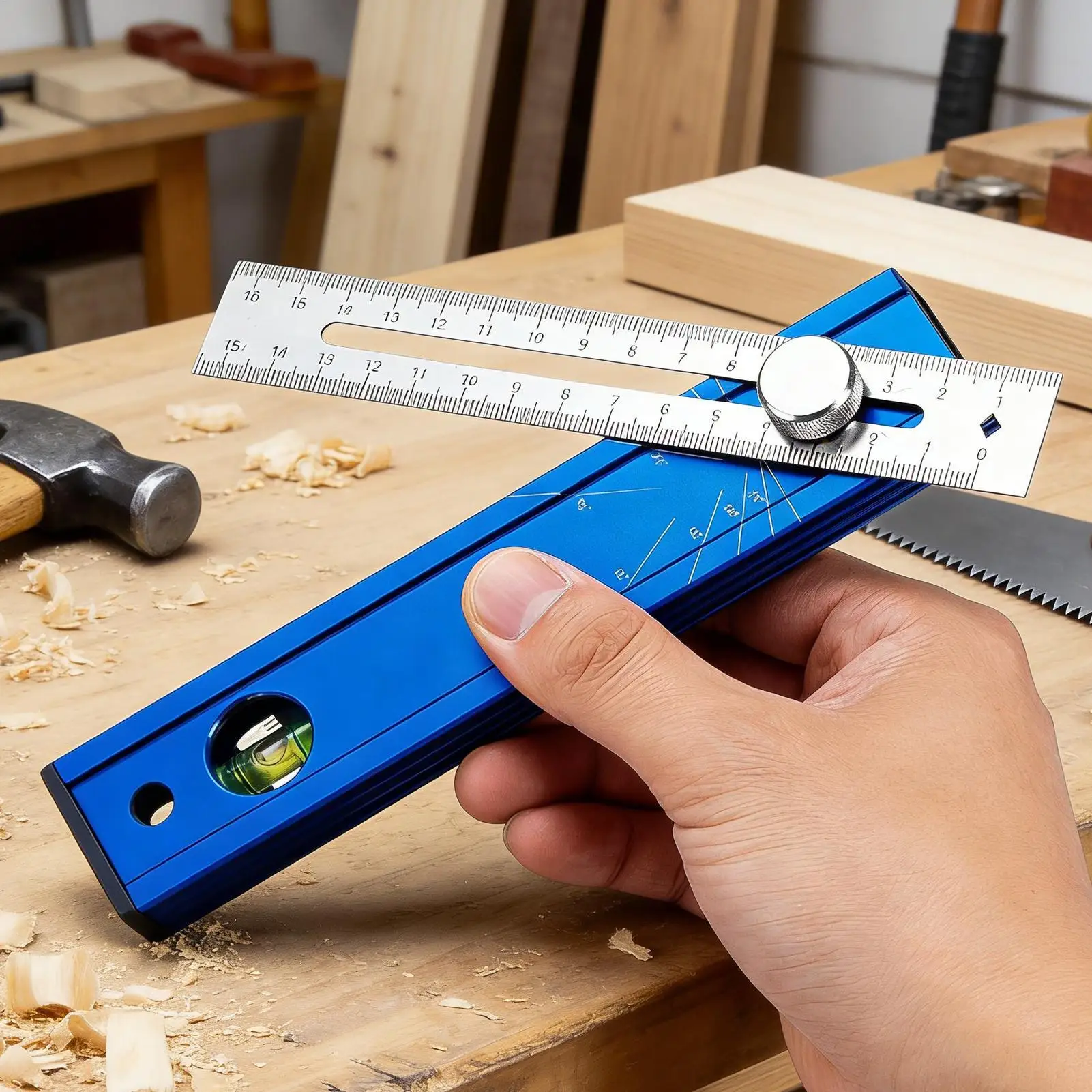 Multi Angle Precise Scriber Angle Finder Leveling Marking Tool for Woodworking Furniture Drawer Door Metalworking