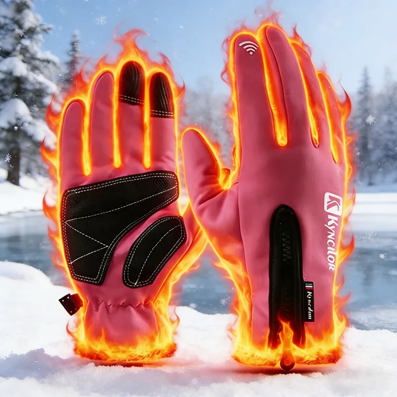 

Women's Winter Cold-proof Thermal Waterproof Motorcycle Riding Gloves Finger Touchscreen Hiking Moto Cross Warm Outdoor Glove