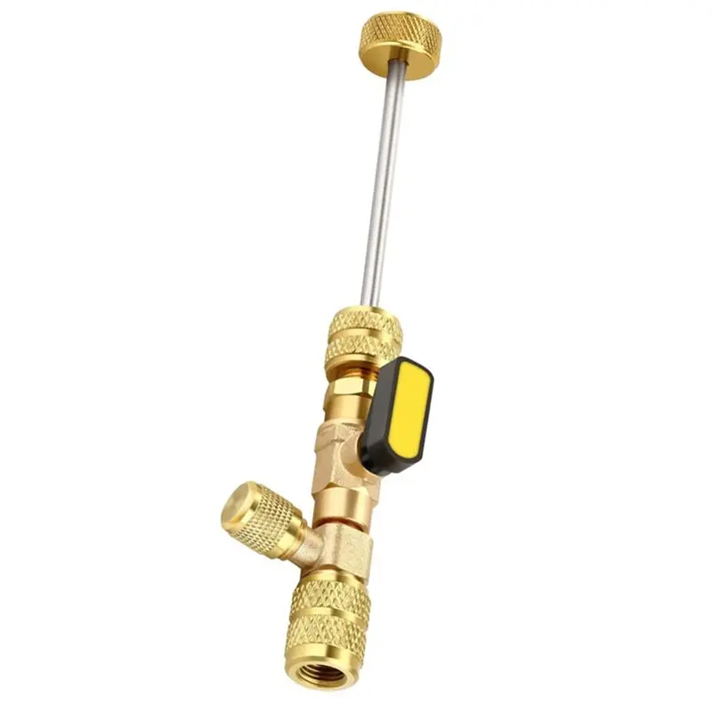 2X Valve Core Remover Installer Tool R410A R22 AC For Schrader Valve Core Remover Dual Size 1/4Inch And 5/16Inch Port