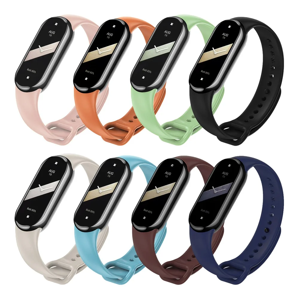 Watchbands For Xiaomi Mi band 8-8 NFC Sport Belt Replacement miband8 silicone Bracelet smart band 8 waterproof Strap Accessories